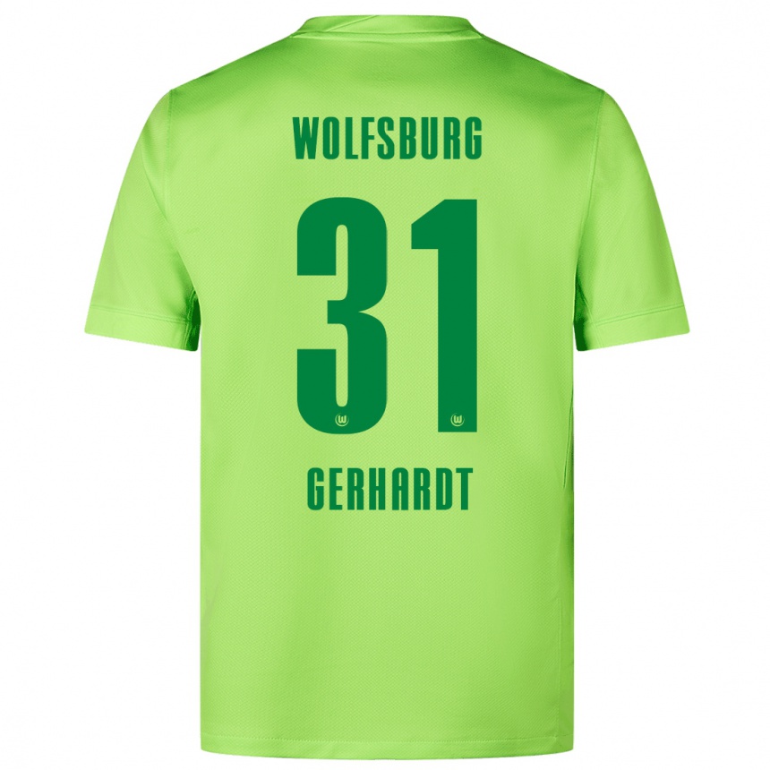 Men Football Yannick Gerhardt #31 Fluorescent Green Home Jersey 2024/25 T-Shirt Australia