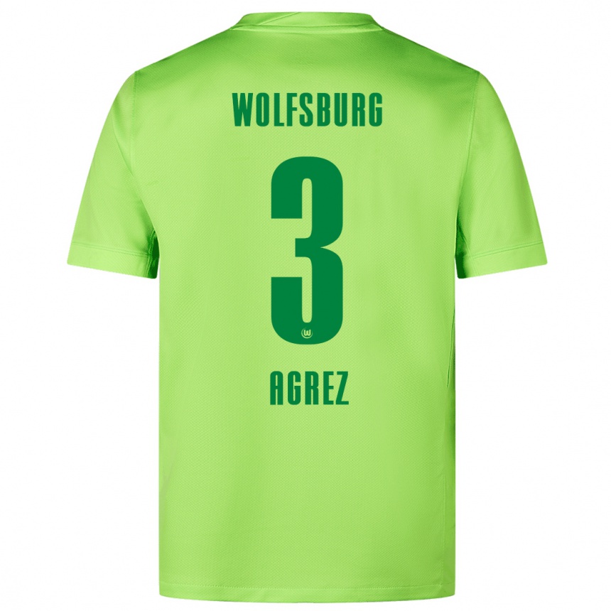 Men Football Sara Agrež #3 Fluorescent Green Home Jersey 2024/25 T-Shirt Australia