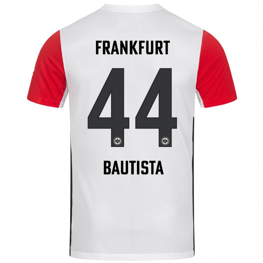 Men Football Davis Bautista #44 White Red Home Jersey 2024/25 T-Shirt Australia