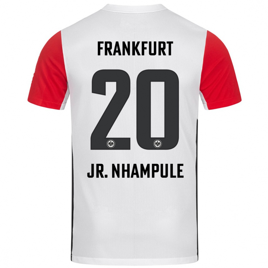 Men Football Antonio Junior Nhampule #20 White Red Home Jersey 2024/25 T-Shirt Australia