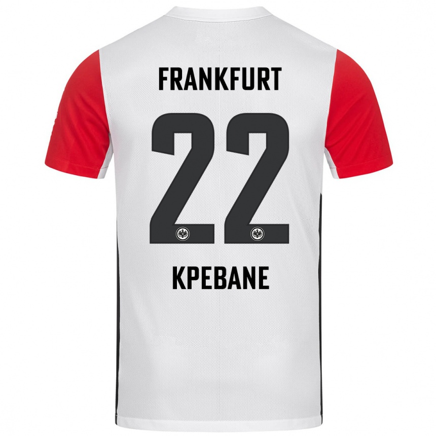 Men Football Tamiou Kpebane #22 White Red Home Jersey 2024/25 T-Shirt Australia