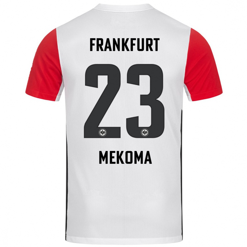 Men Football Jamal Mekoma #23 White Red Home Jersey 2024/25 T-Shirt Australia