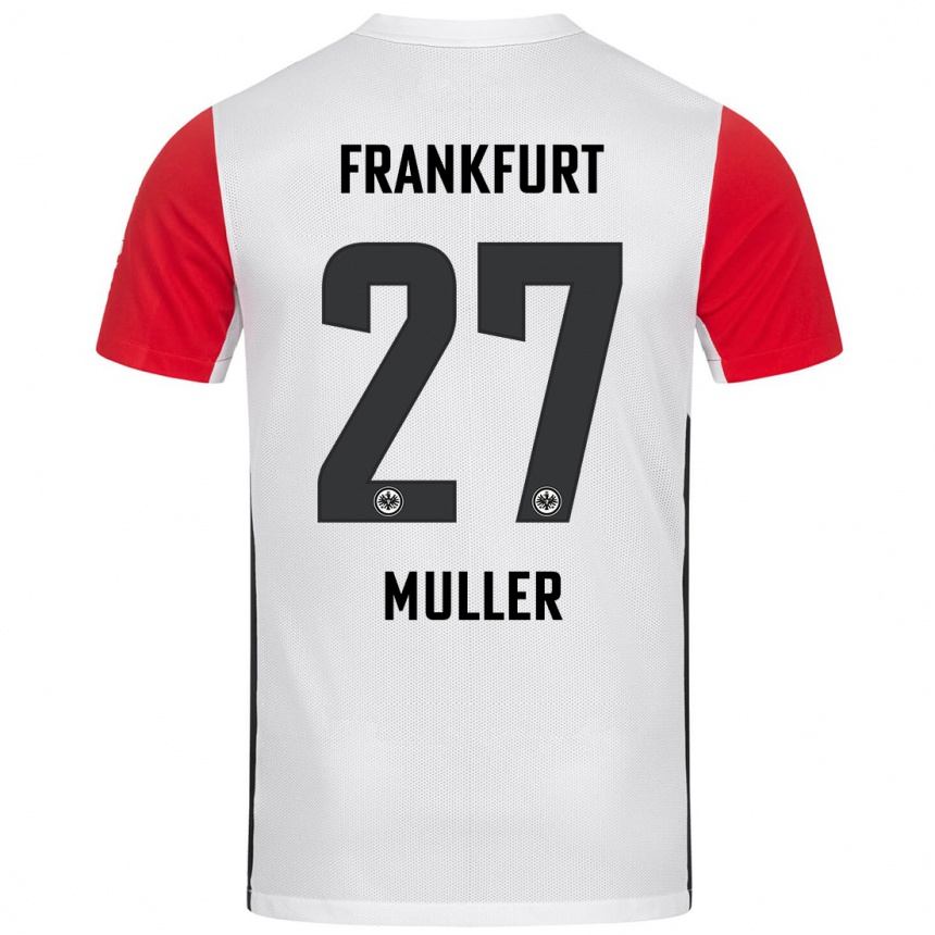 Men Football Mark Müller #27 White Red Home Jersey 2024/25 T-Shirt Australia