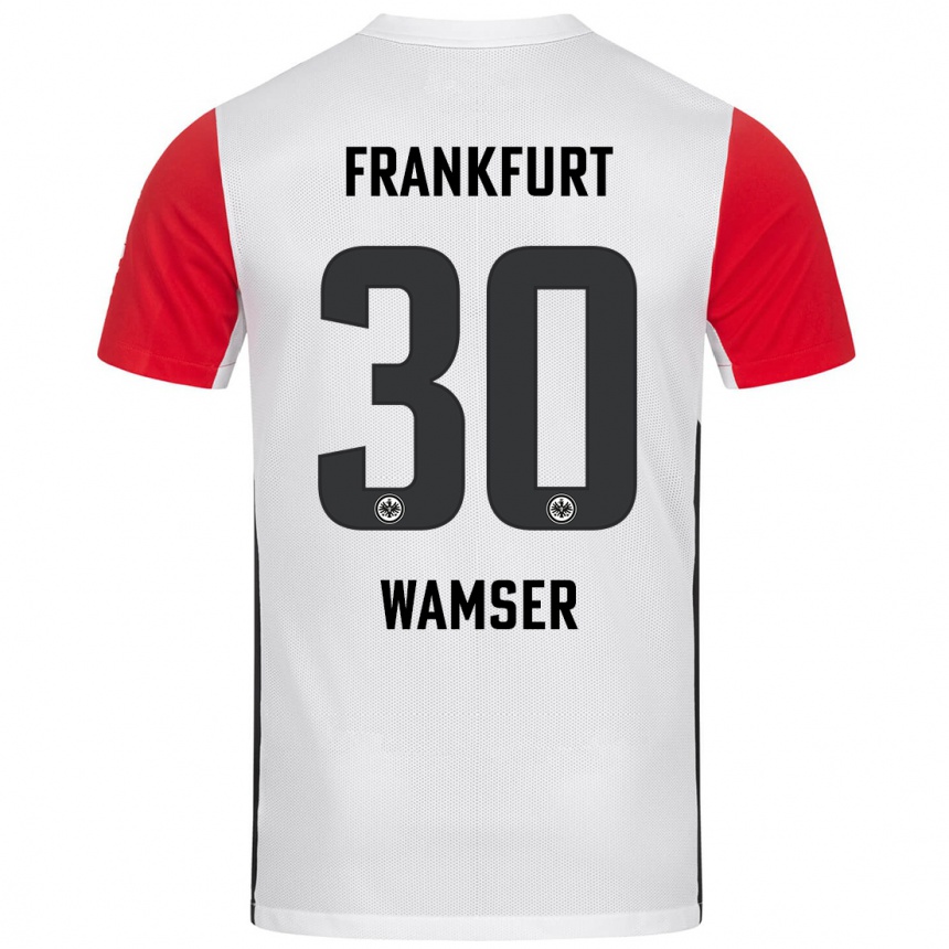 Men Football Carlotta Wamser #30 White Red Home Jersey 2024/25 T-Shirt Australia