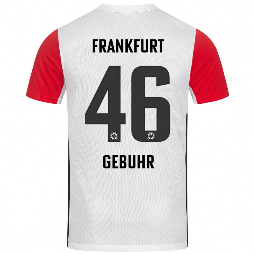 Men Football Dario Gebuhr #46 White Red Home Jersey 2024/25 T-Shirt Australia