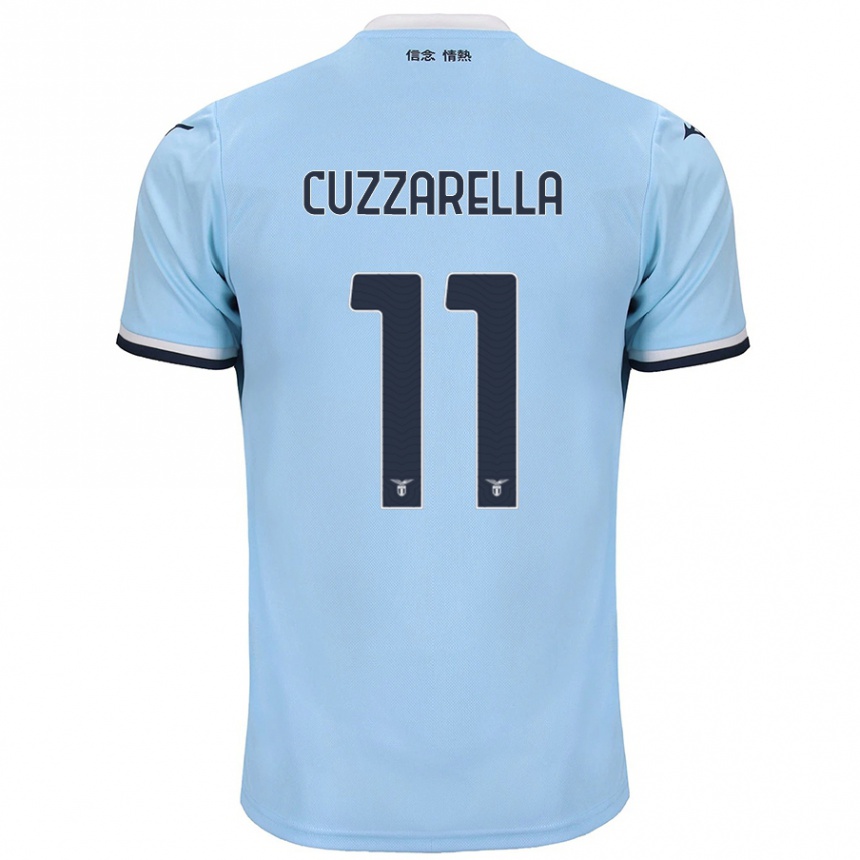 Men Football Cristian Cuzzarella #11 Blue Home Jersey 2024/25 T-Shirt Australia