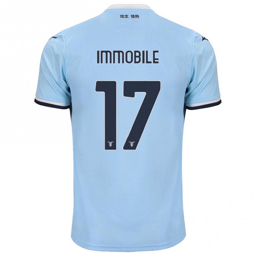 Men Football Ciro Immobile #17 Blue Home Jersey 2024/25 T-Shirt Australia