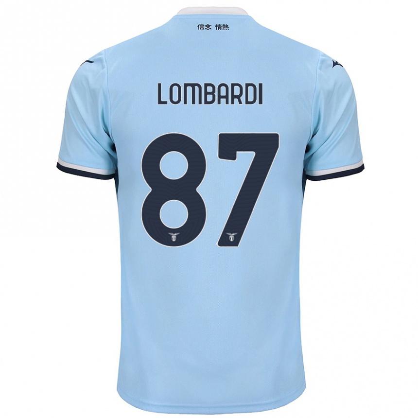 Men Football Cristiano Lombardi #87 Blue Home Jersey 2024/25 T-Shirt Australia