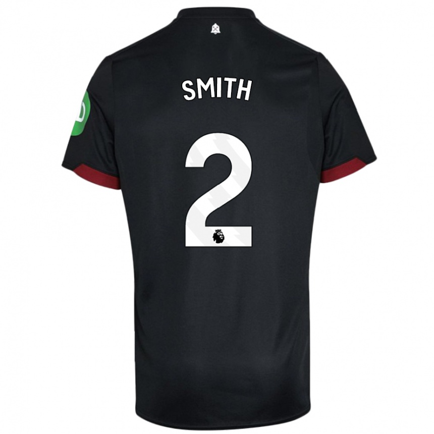 Men Football Kirsty Smith #2 Black White Away Jersey 2024/25 T-Shirt Australia