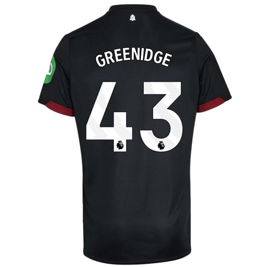 Men Football Will Greenidge #43 Black White Away Jersey 2024/25 T-Shirt Australia