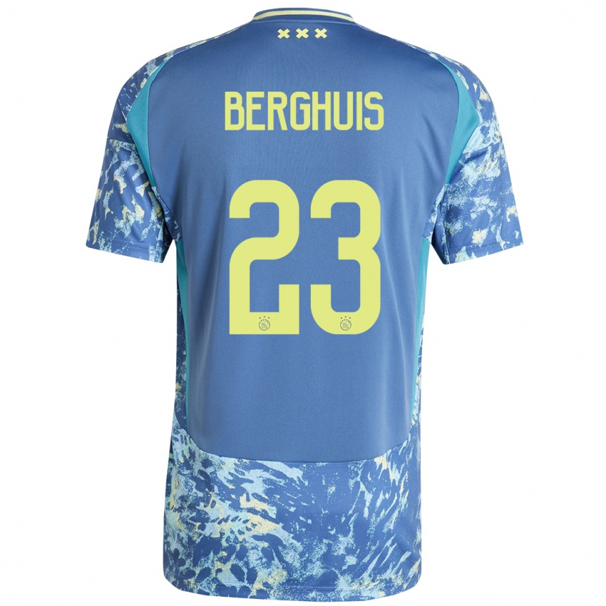 Men Football Steven Berghuis #23 Grey Blue Yellow Away Jersey 2024/25 T-Shirt Australia