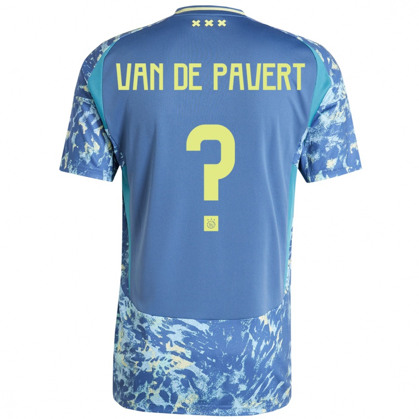 Men Football Ryan Van De Pavert #0 Grey Blue Yellow Away Jersey 2024/25 T-Shirt Australia