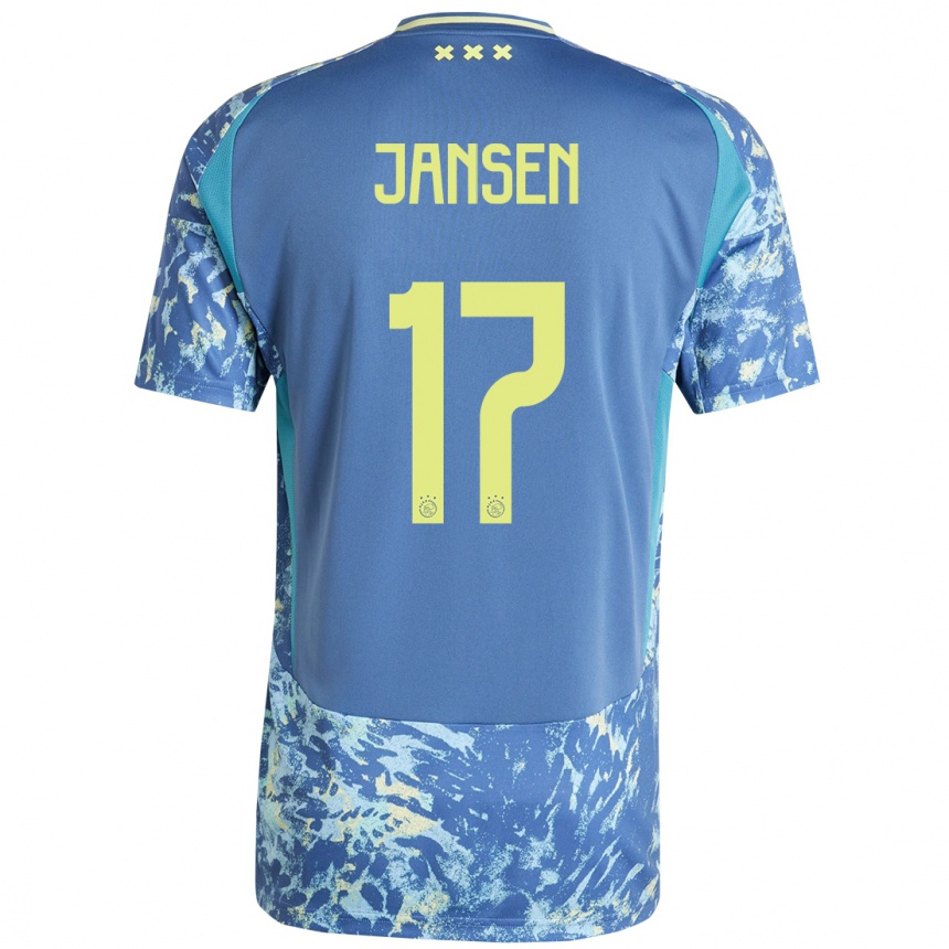 Men Football Bente Jansen #17 Grey Blue Yellow Away Jersey 2024/25 T-Shirt Australia