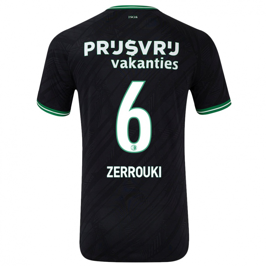 Men Football Ramiz Zerrouki #6 Black Green Away Jersey 2024/25 T-Shirt Australia