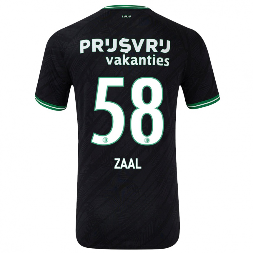 Men Football Timo Zaal #58 Black Green Away Jersey 2024/25 T-Shirt Australia