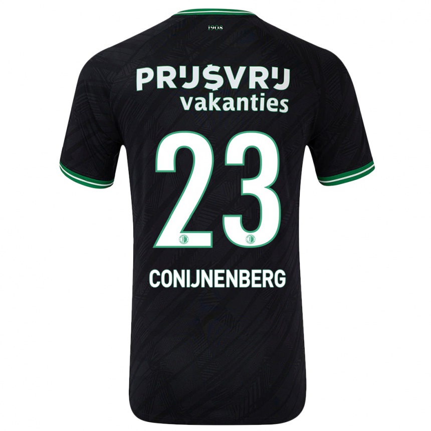 Men Football Jada Conijnenberg #23 Black Green Away Jersey 2024/25 T-Shirt Australia