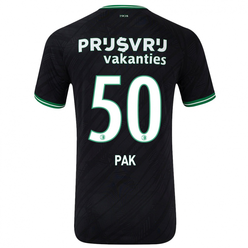 Men Football Sam Pak #50 Black Green Away Jersey 2024/25 T-Shirt Australia