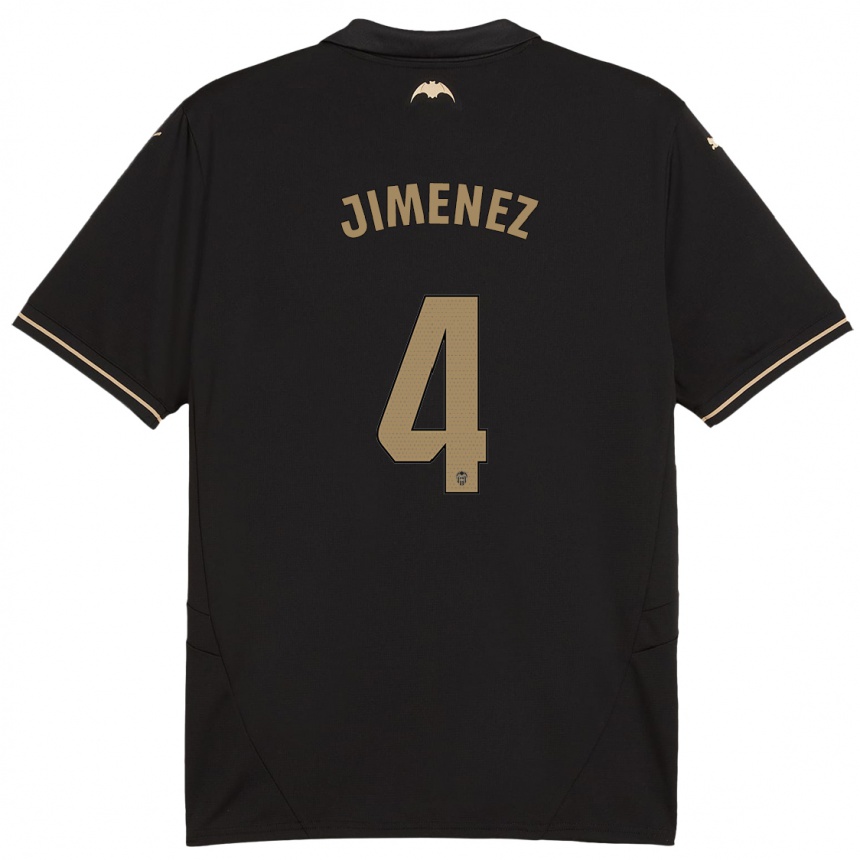 Men Football Maria Jimenez #4 Black Away Jersey 2024/25 T-Shirt Australia