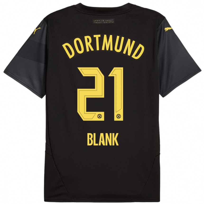 Men Football Hendry Blank #21 Black Yellow Away Jersey 2024/25 T-Shirt Australia