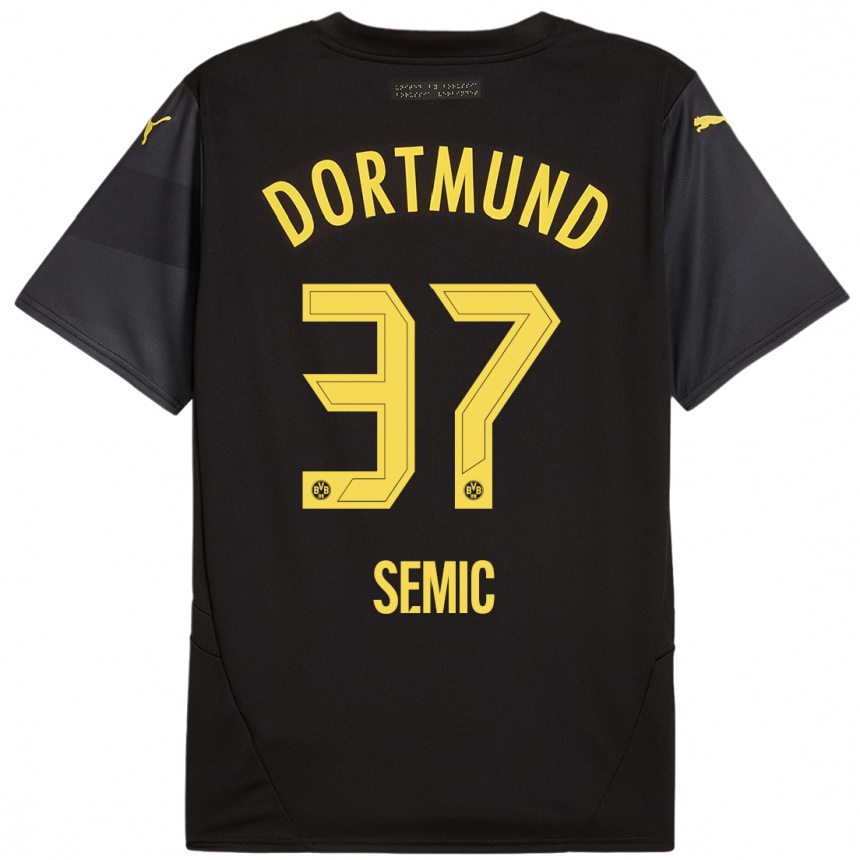 Men Football Lion Semic #37 Black Yellow Away Jersey 2024/25 T-Shirt Australia