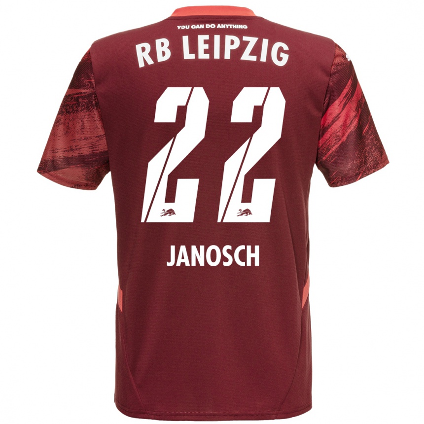 Men Football Luca Janosch #22 Burgundy Away Jersey 2024/25 T-Shirt Australia