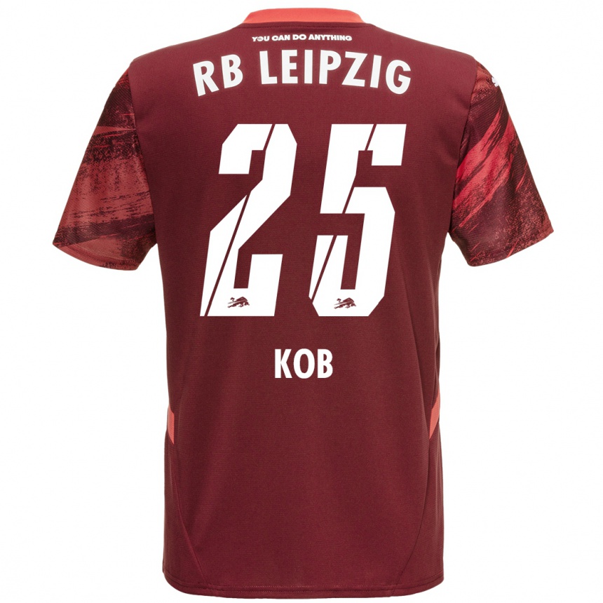 Men Football Leon Koß #25 Burgundy Away Jersey 2024/25 T-Shirt Australia