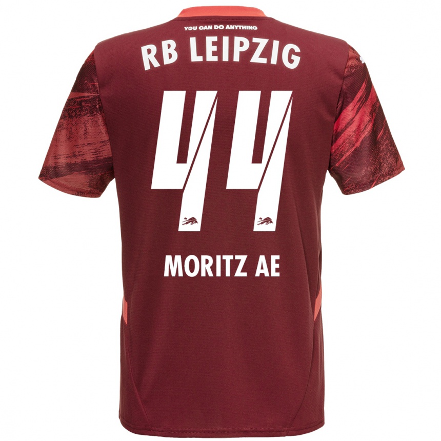 Men Football Moritz Aé #44 Burgundy Away Jersey 2024/25 T-Shirt Australia