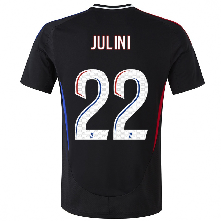 Men Football Sally Julini #22 Black Away Jersey 2024/25 T-Shirt Australia