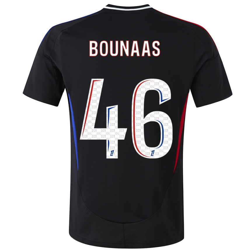 Men Football Idris Bounaas #46 Black Away Jersey 2024/25 T-Shirt Australia