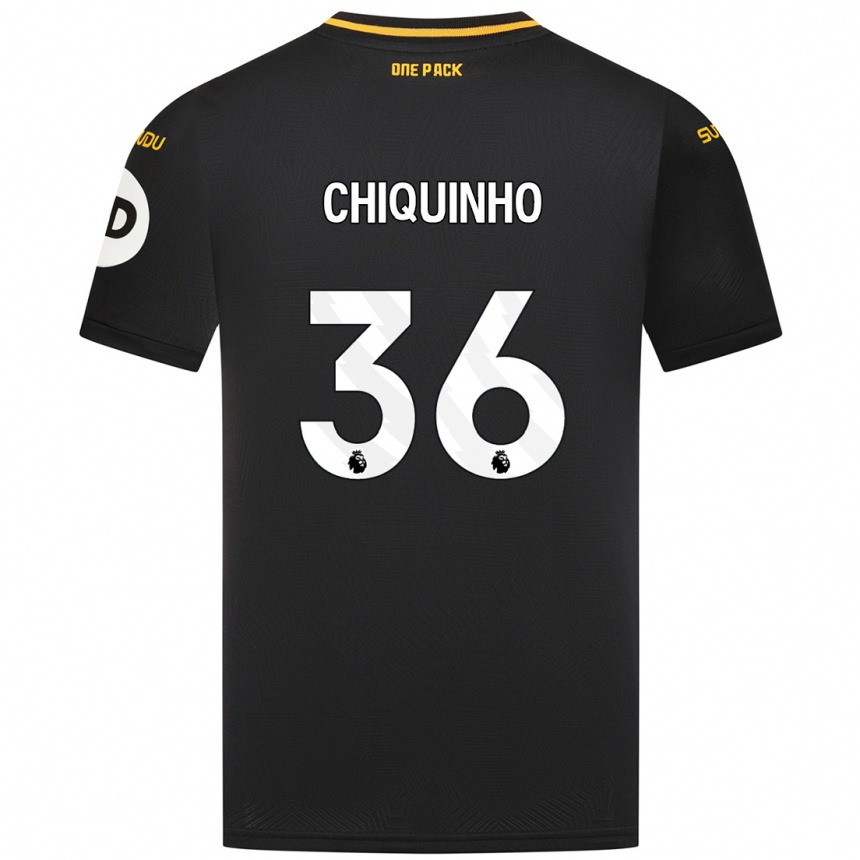 Men Football Chiquinho #36 Black Away Jersey 2024/25 T-Shirt Australia