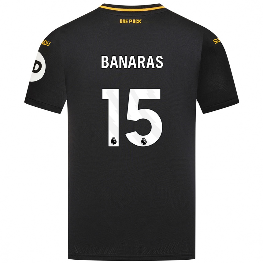 Men Football Layla Banaras #15 Black Away Jersey 2024/25 T-Shirt Australia