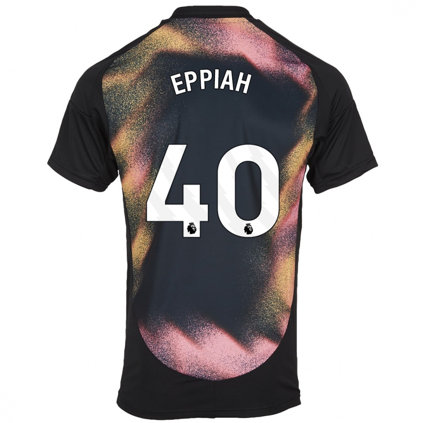 Men Football Josh Eppiah #40 Black White Away Jersey 2024/25 T-Shirt Australia