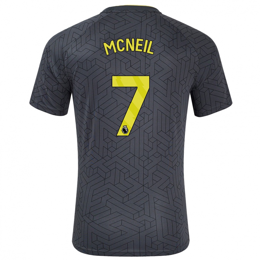 Men Football Dwight Mcneil #7 Black Yellow Away Jersey 2024/25 T-Shirt Australia