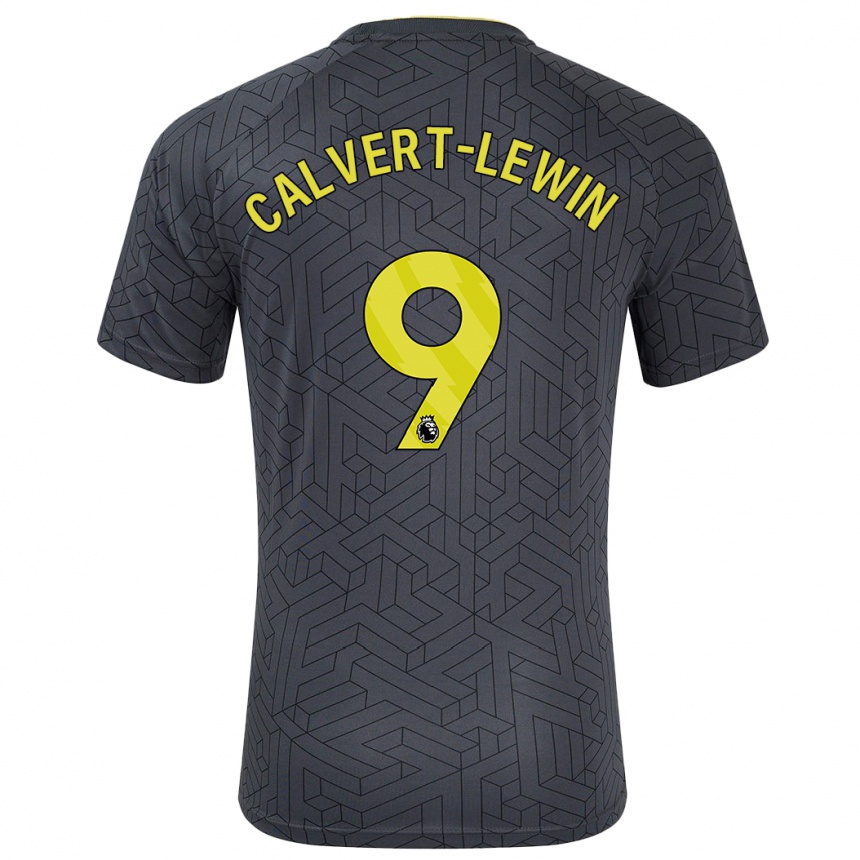 Men Football Dominic Calvert-Lewin #9 Black Yellow Away Jersey 2024/25 T-Shirt Australia