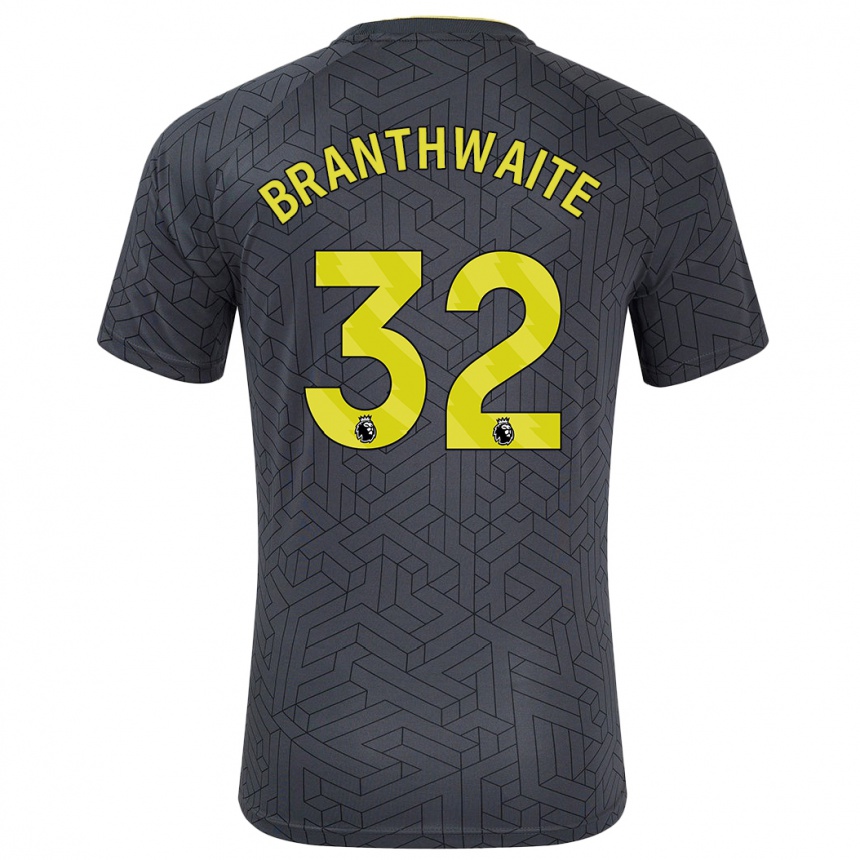 Men Football Jarrad Branthwaite #32 Black Yellow Away Jersey 2024/25 T-Shirt Australia