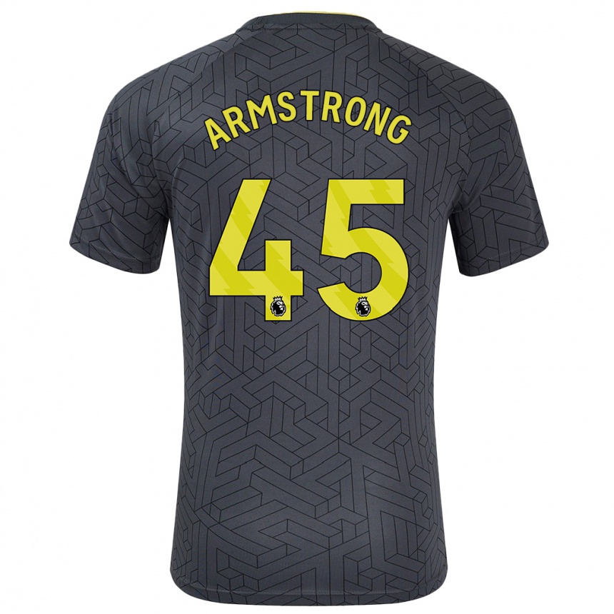 Men Football Harrison Armstrong #45 Black Yellow Away Jersey 2024/25 T-Shirt Australia