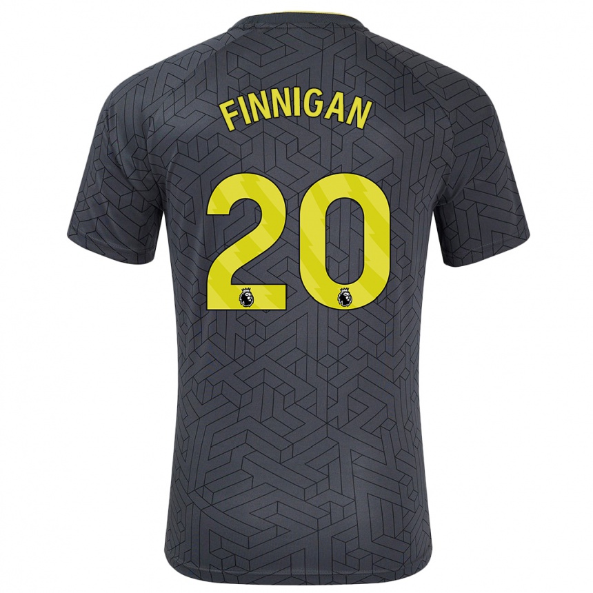 Men Football Megan Finnigan #20 Black Yellow Away Jersey 2024/25 T-Shirt Australia