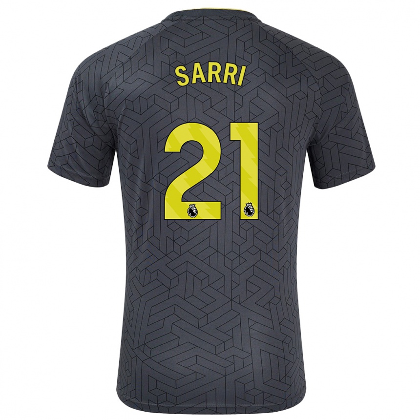 Men Football Veatriki Sarri #21 Black Yellow Away Jersey 2024/25 T-Shirt Australia