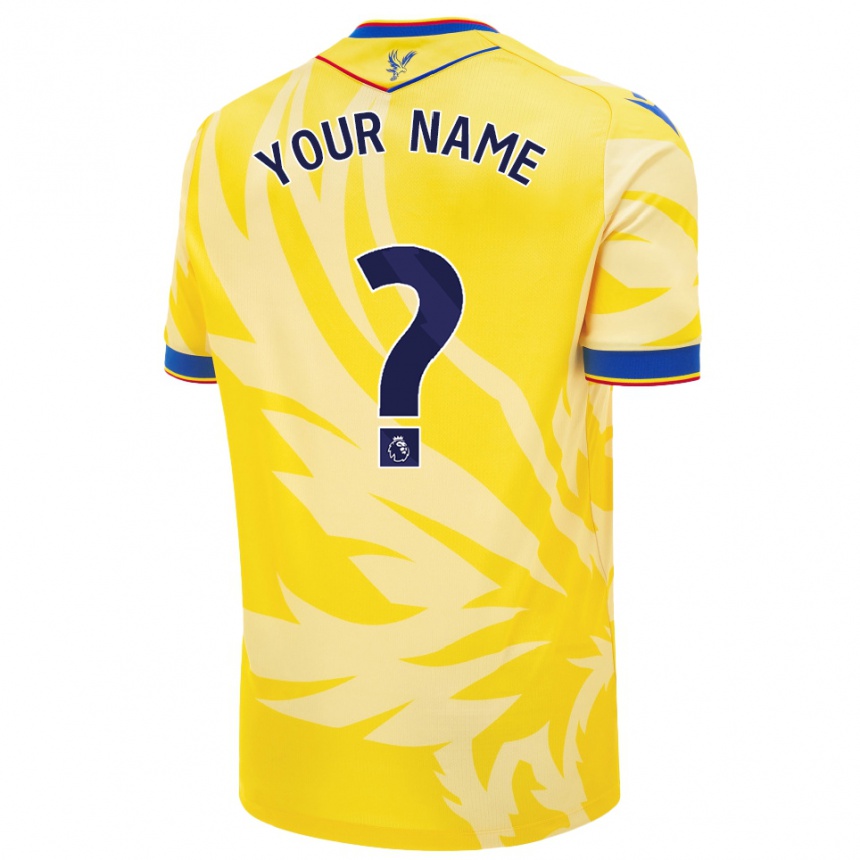 Men Football Your Name #0 Yellow Away Jersey 2024/25 T-Shirt Australia