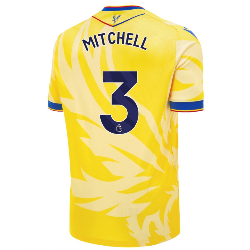 Men Football Tyrick Mitchell #3 Yellow Away Jersey 2024/25 T-Shirt Australia