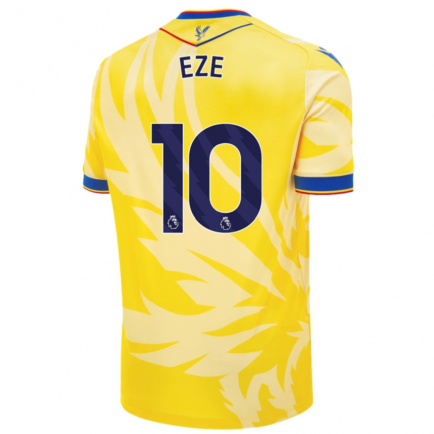 Men Football Eberechi Eze #10 Yellow Away Jersey 2024/25 T-Shirt Australia