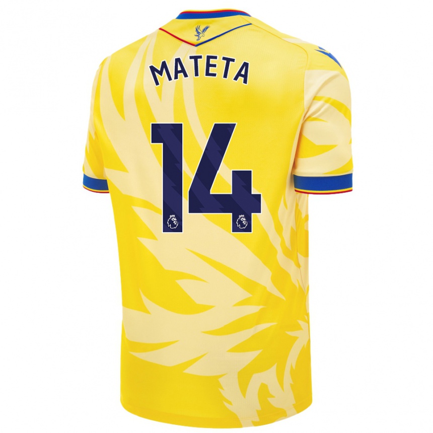 Men Football Jean-Philippe Mateta #14 Yellow Away Jersey 2024/25 T-Shirt Australia