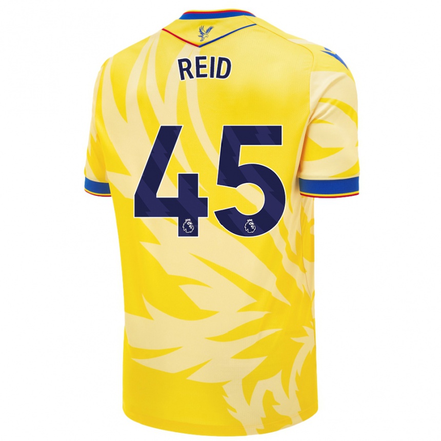 Men Football Dylan Reid #45 Yellow Away Jersey 2024/25 T-Shirt Australia