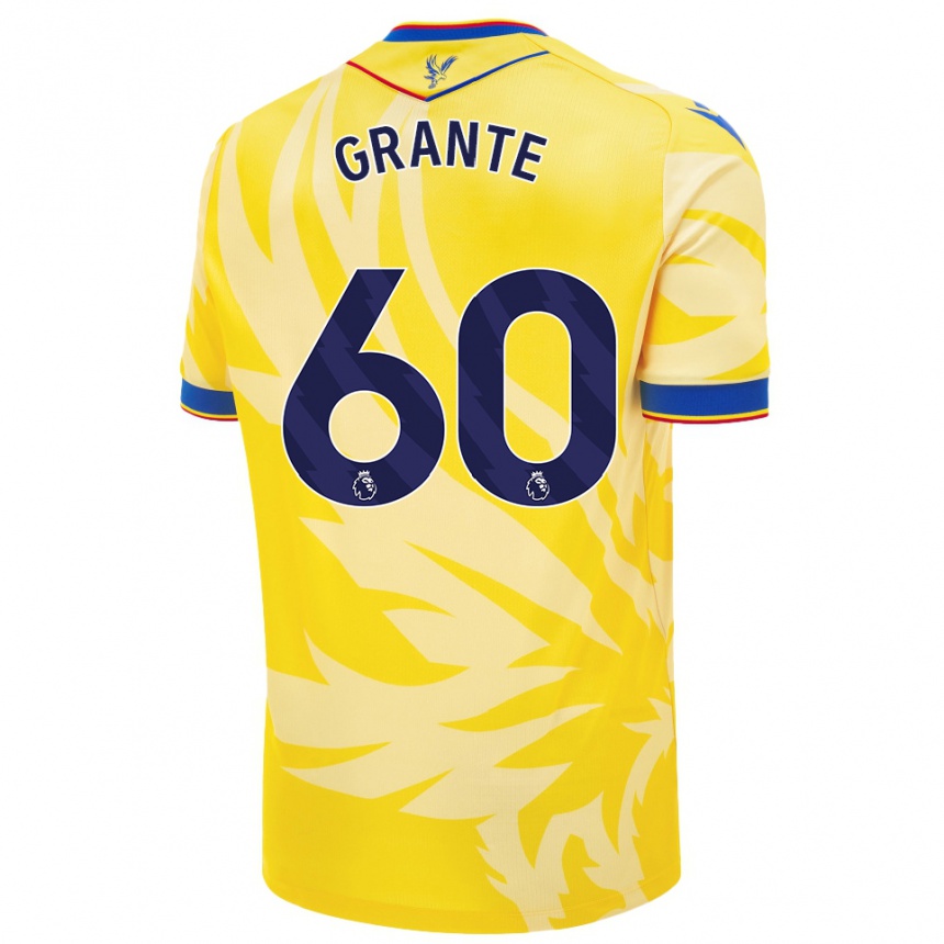 Men Football Jake Grante #60 Yellow Away Jersey 2024/25 T-Shirt Australia