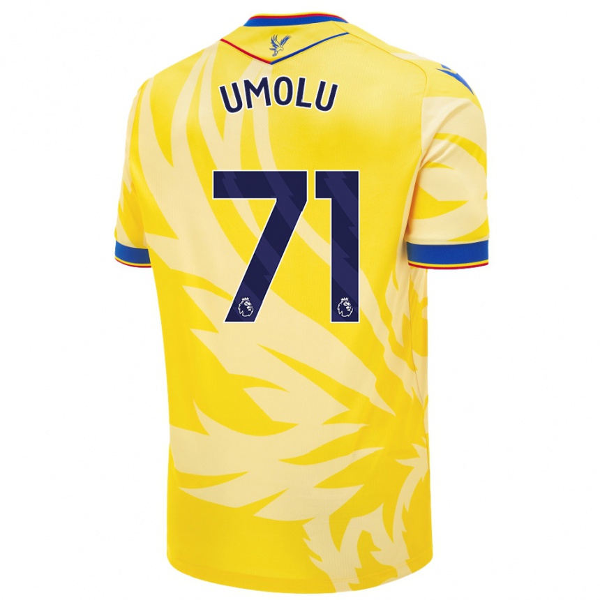 Men Football Jemiah Umolu #71 Yellow Away Jersey 2024/25 T-Shirt Australia