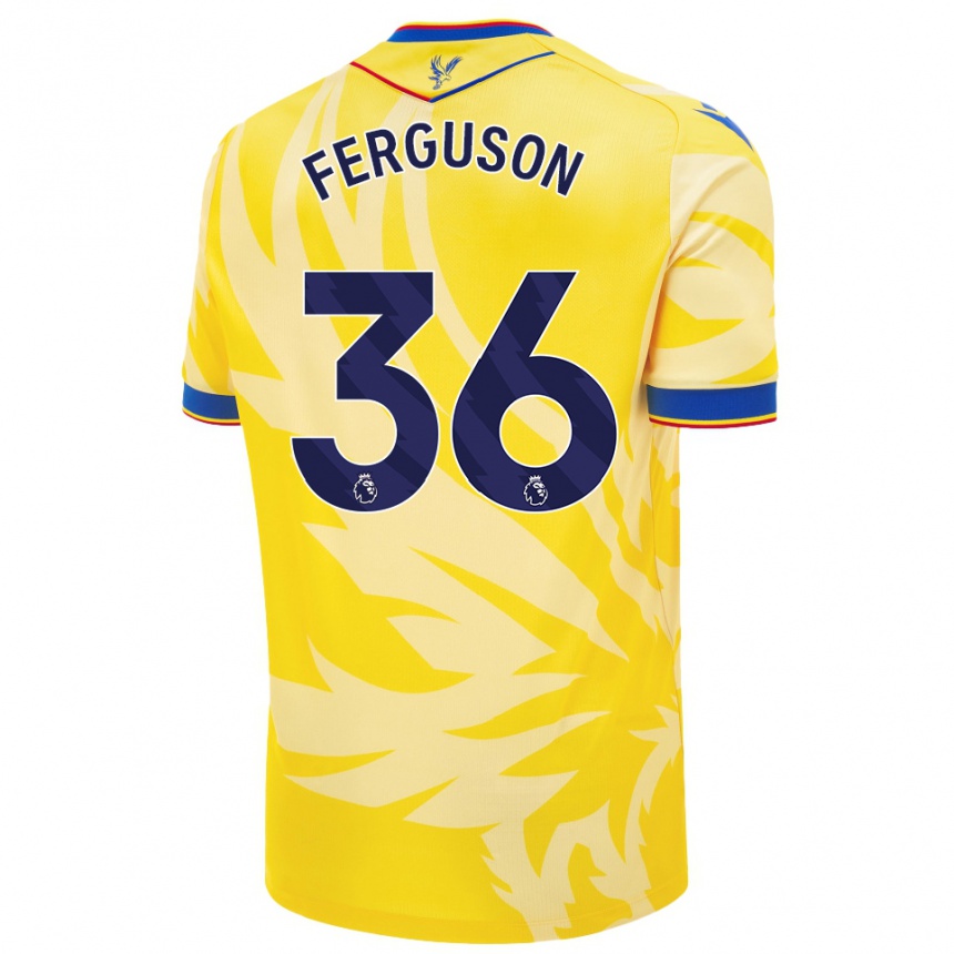 Men Football Nathan Ferguson #36 Yellow Away Jersey 2024/25 T-Shirt Australia