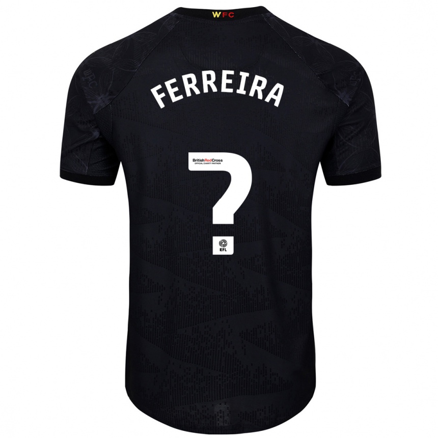 Men Football João Ferreira #0 Black White Away Jersey 2024/25 T-Shirt Australia