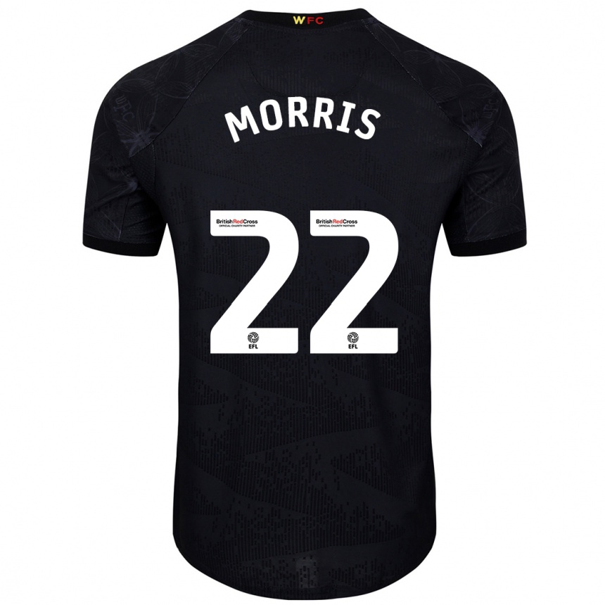 Men Football James Morris #22 Black White Away Jersey 2024/25 T-Shirt Australia