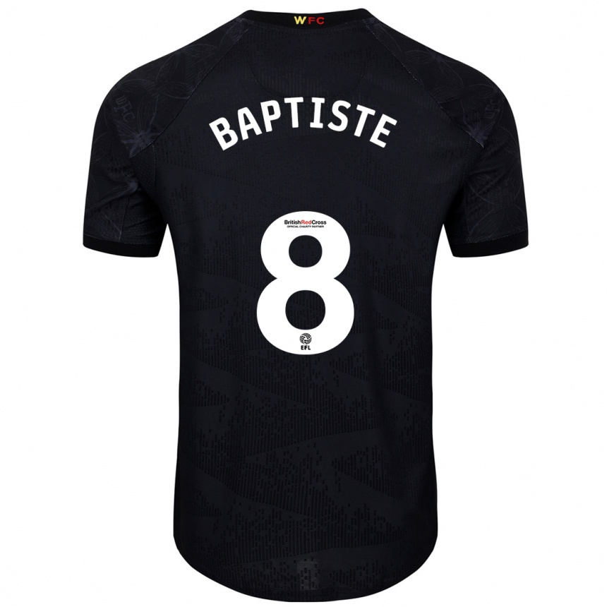 Men Football Bianca Baptiste #8 Black White Away Jersey 2024/25 T-Shirt Australia