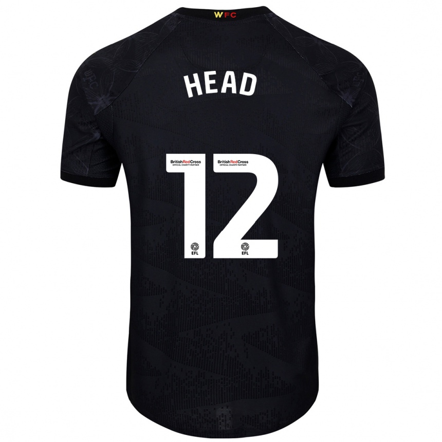 Men Football Ellie Head #12 Black White Away Jersey 2024/25 T-Shirt Australia